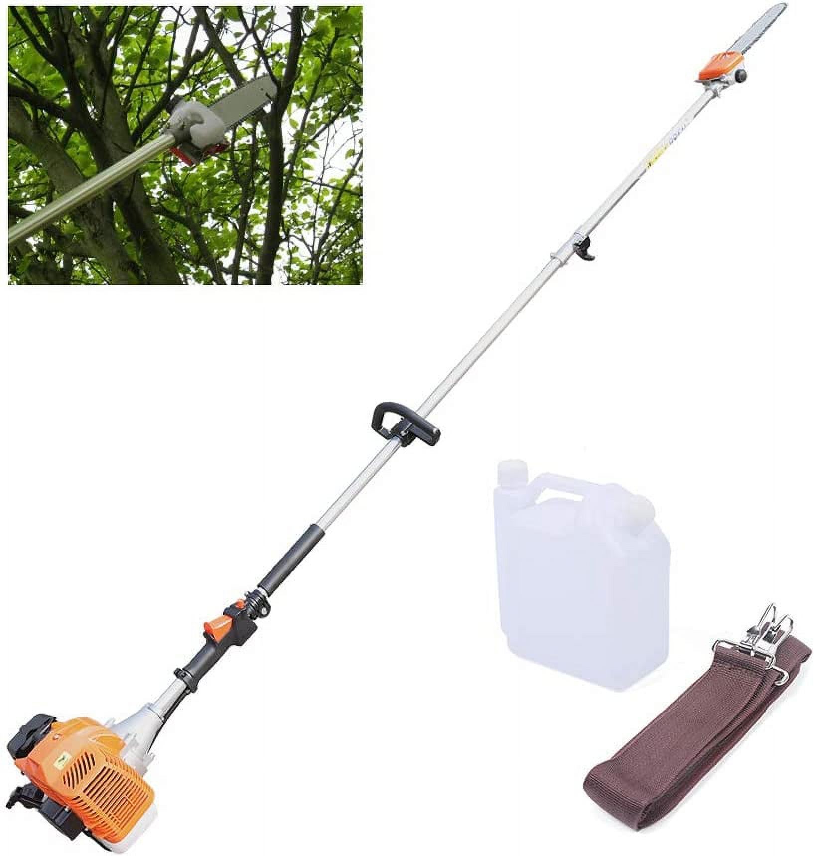 Miumaeov 43CC Air-Cooled Aluminum Alloy Pole Saw, Two-Stroke Gasoline Engine, Ideal for Sawing High-Altitude Branches, Small Trees, etc