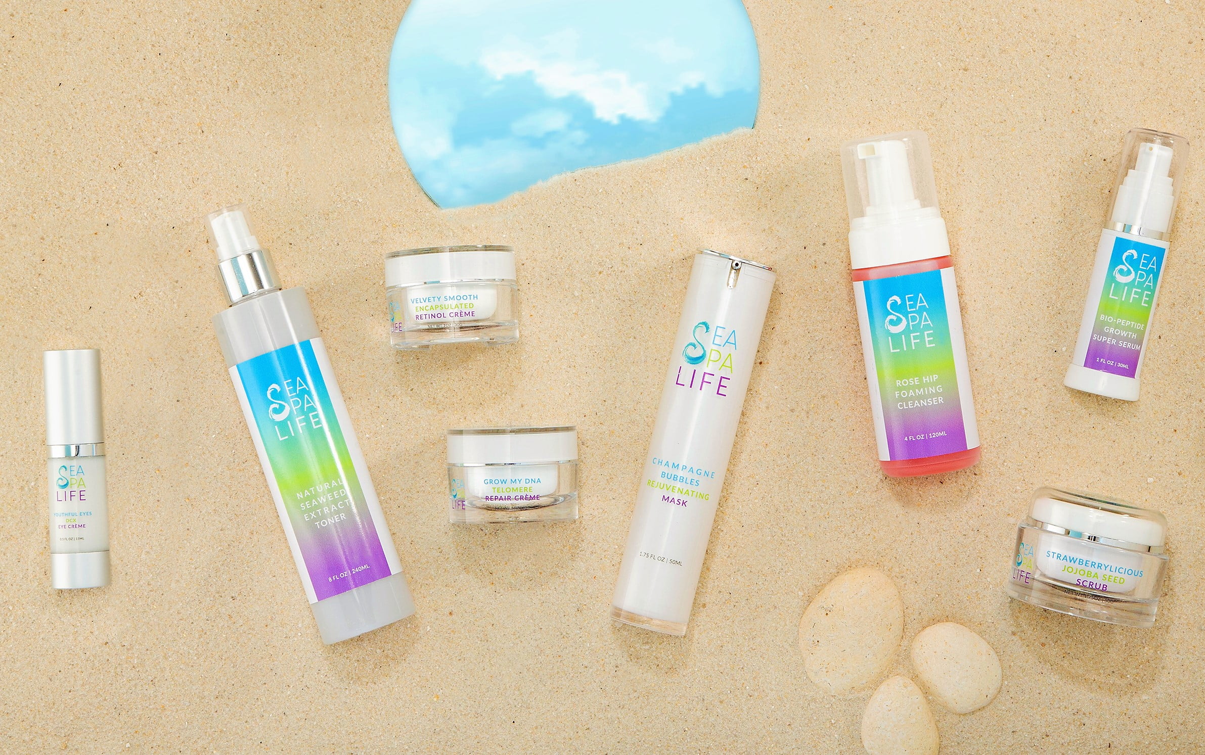 Sea Spa Life Natural Seaweed Extract Facial Toner,Balance,Hydrate, Remove Dirt and Oil Buildup, No Dyes, Facial Moisturizer, Alcohol Free, LARGER 8oz