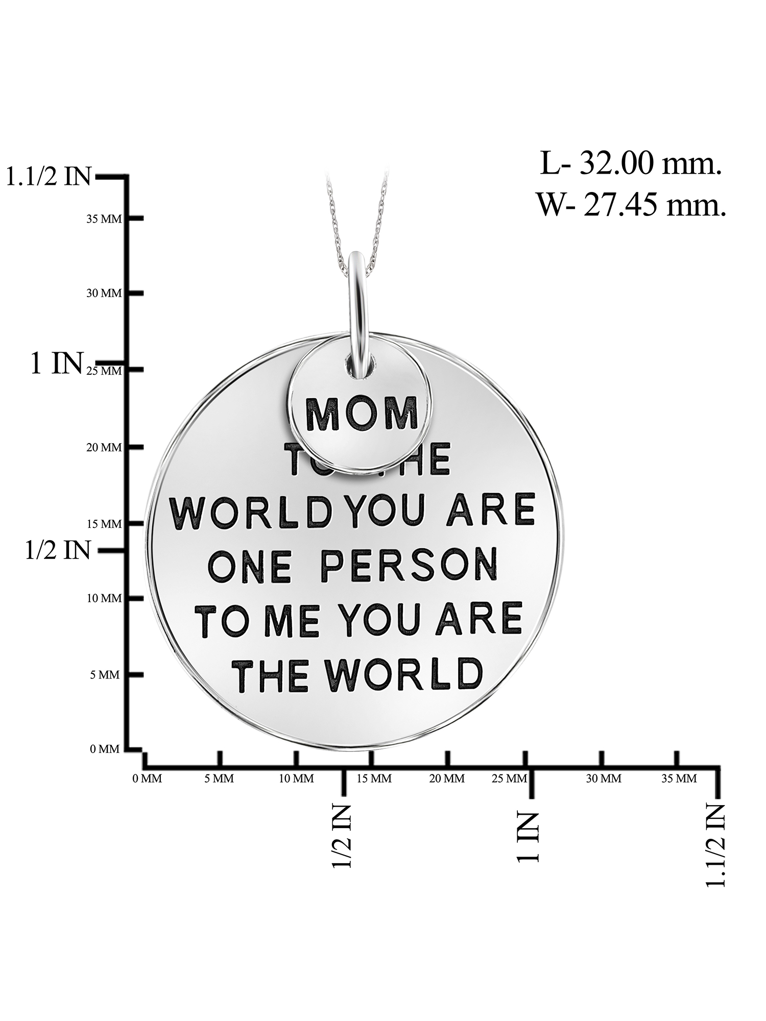 JewelersClub Mom Necklace Sterling Silver Necklace for Women – Beautiful Engraved Mom 0.925 Sterling Silver Mother Necklace – Mothers Day Gifts Necklaces for Women
