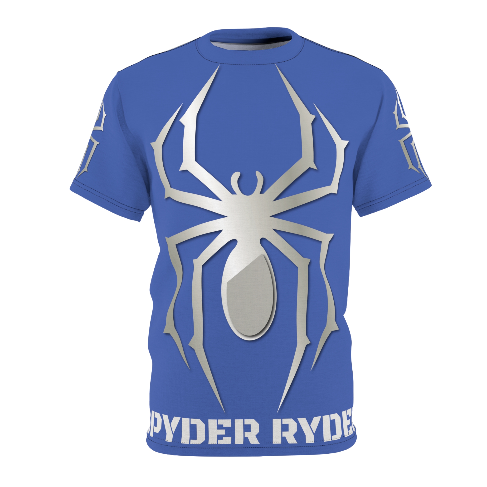 Unisex Cut & Sew Tee (AOP) - Spyder Ryder - Three Wheel Motion - Royal Blue