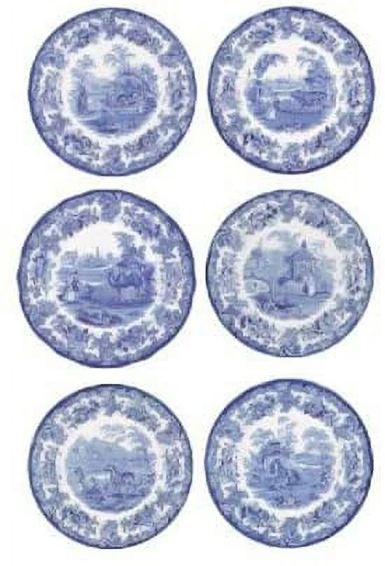 Spode Blue Room  Zoological Plates, Set of 6 Assorted Motifs