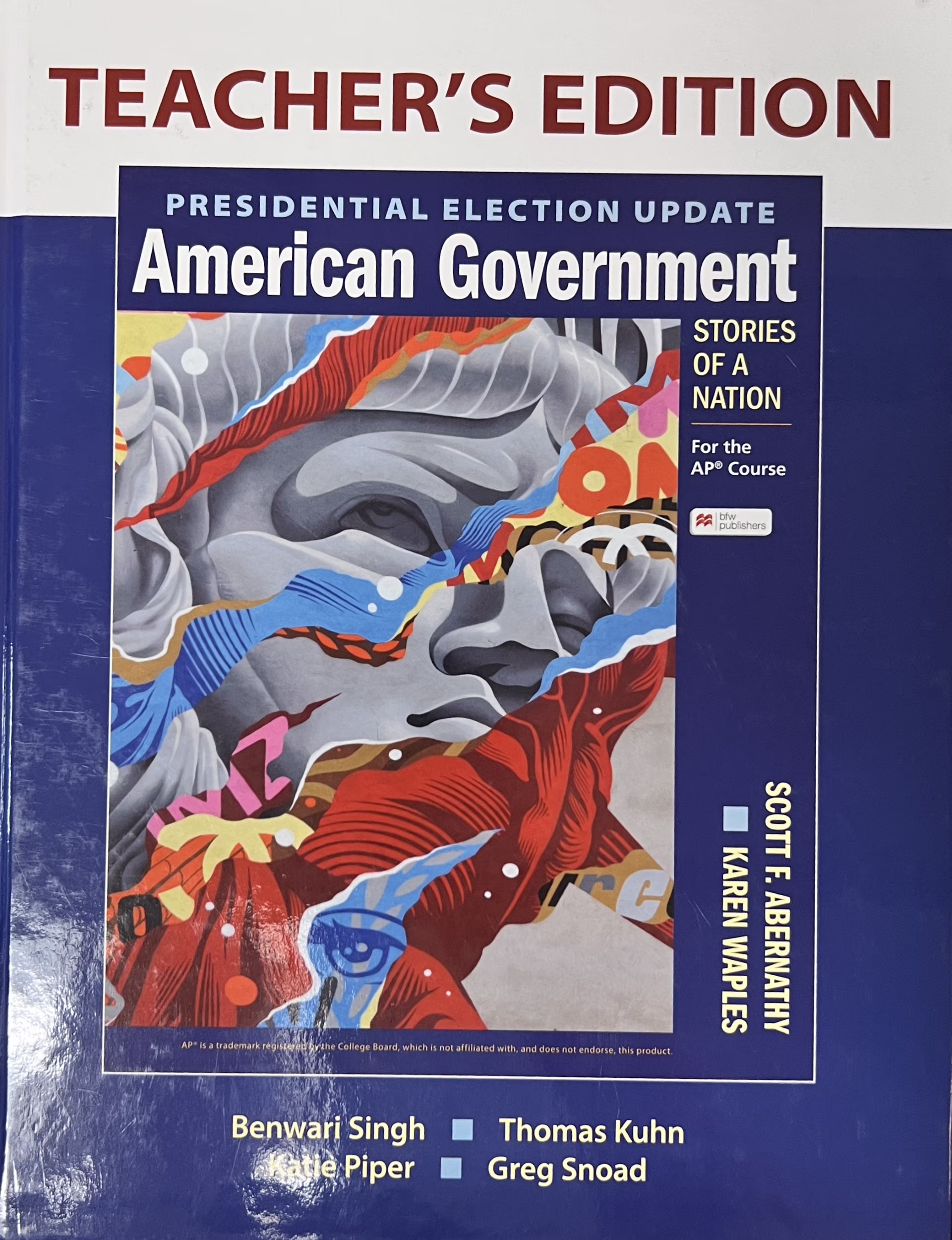 American Government, Stories of a Nation, Teacher's Edition, c.2021, 9781319358280, 1319358284 - New