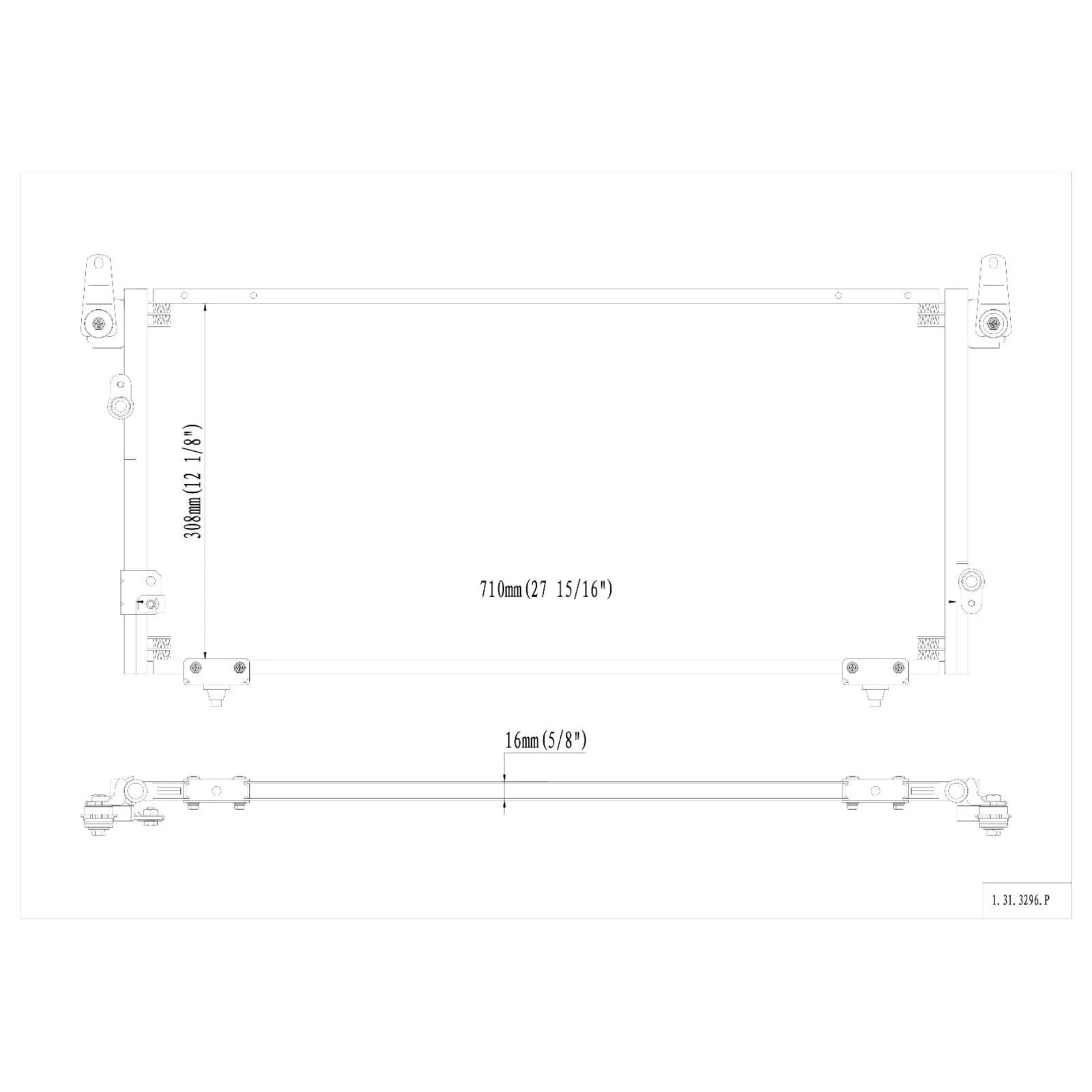 Geelife All Aluminum Condenser For Toyota Tundra 00-04 3.4L 00-05 4.7L 2005 4.0L V6 V8