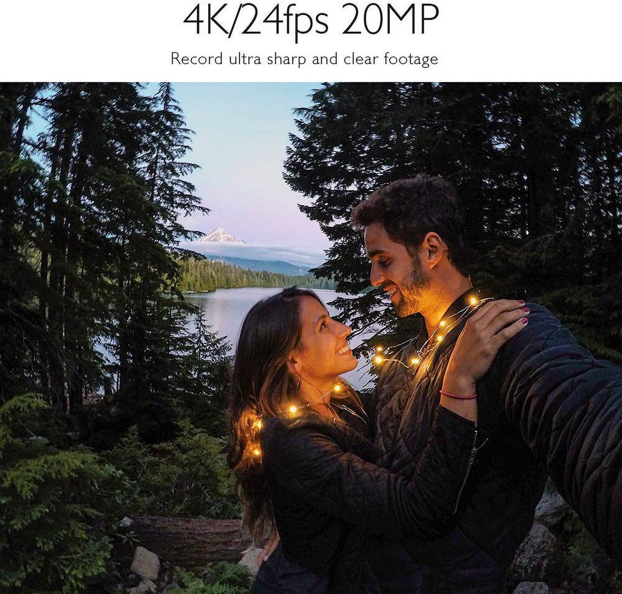 AKASO Brave 6 4K 20MP WiFi Action Camera Waterproof Sport Camcorder with Voice Control EIS 6xZoom Adjustable Viewing Angle