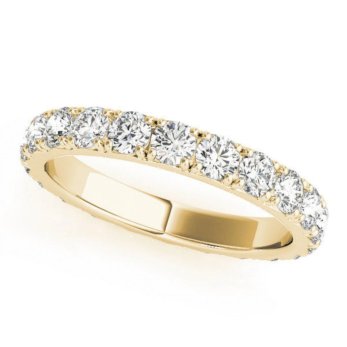 FRENCH CUT DIAMOND ETERNITY WEDDING BAND