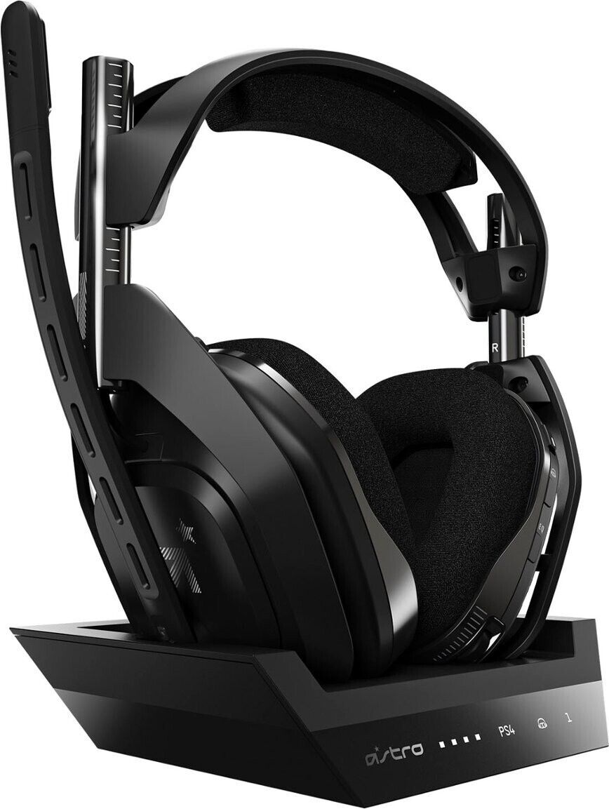 Astro Gaming A50 4th Gen Wireless Headphones + Base Station XBox PC MAC - Black - Preowned