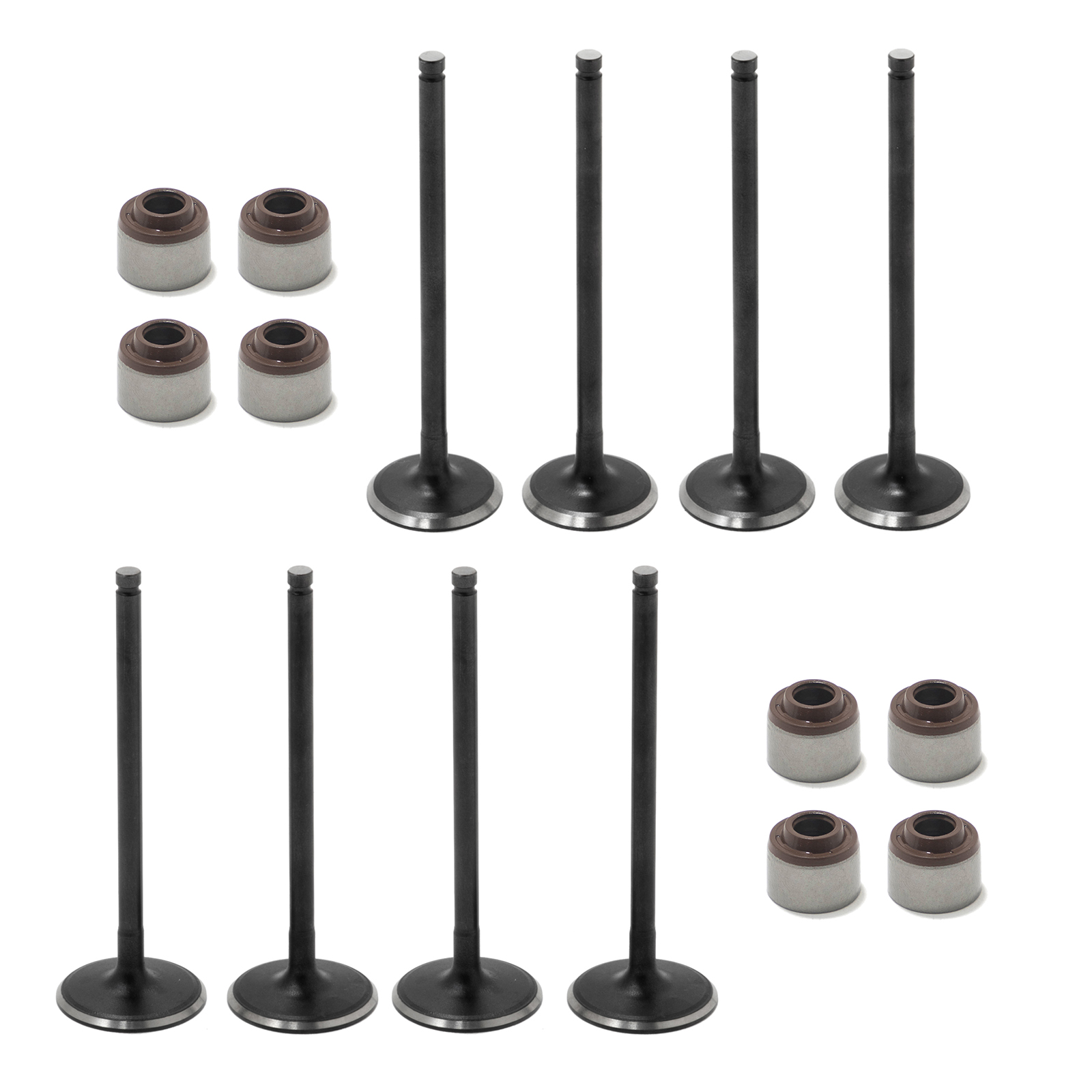 Intake Exhaust Valves Kit Seals For Kawasaki Brute Force KVF650 Prairie 650 750 KFX700