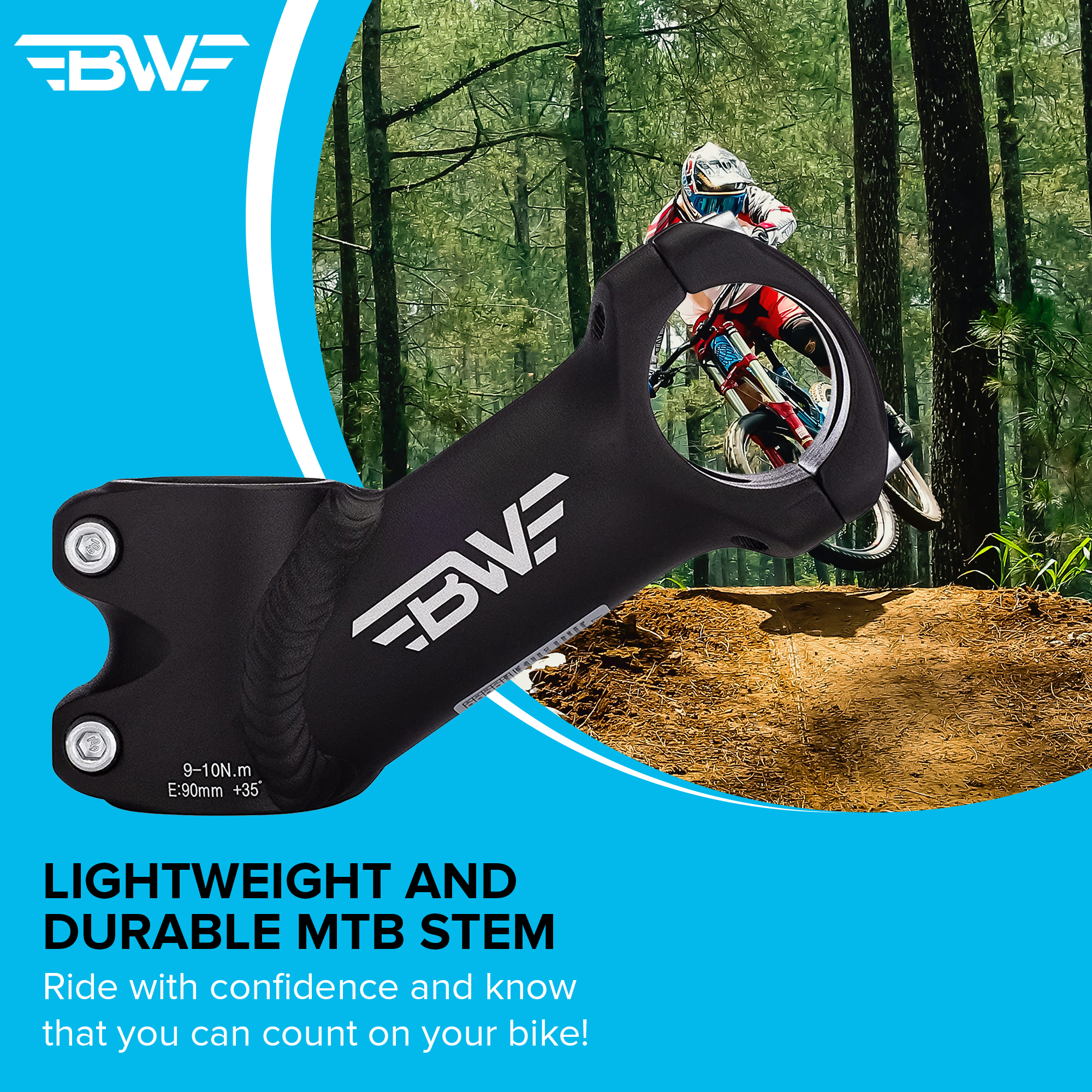 BW USA Bike Handlebar Stem Riser 31.8mm Clamp MTB Bicycle Stem Riser Extender