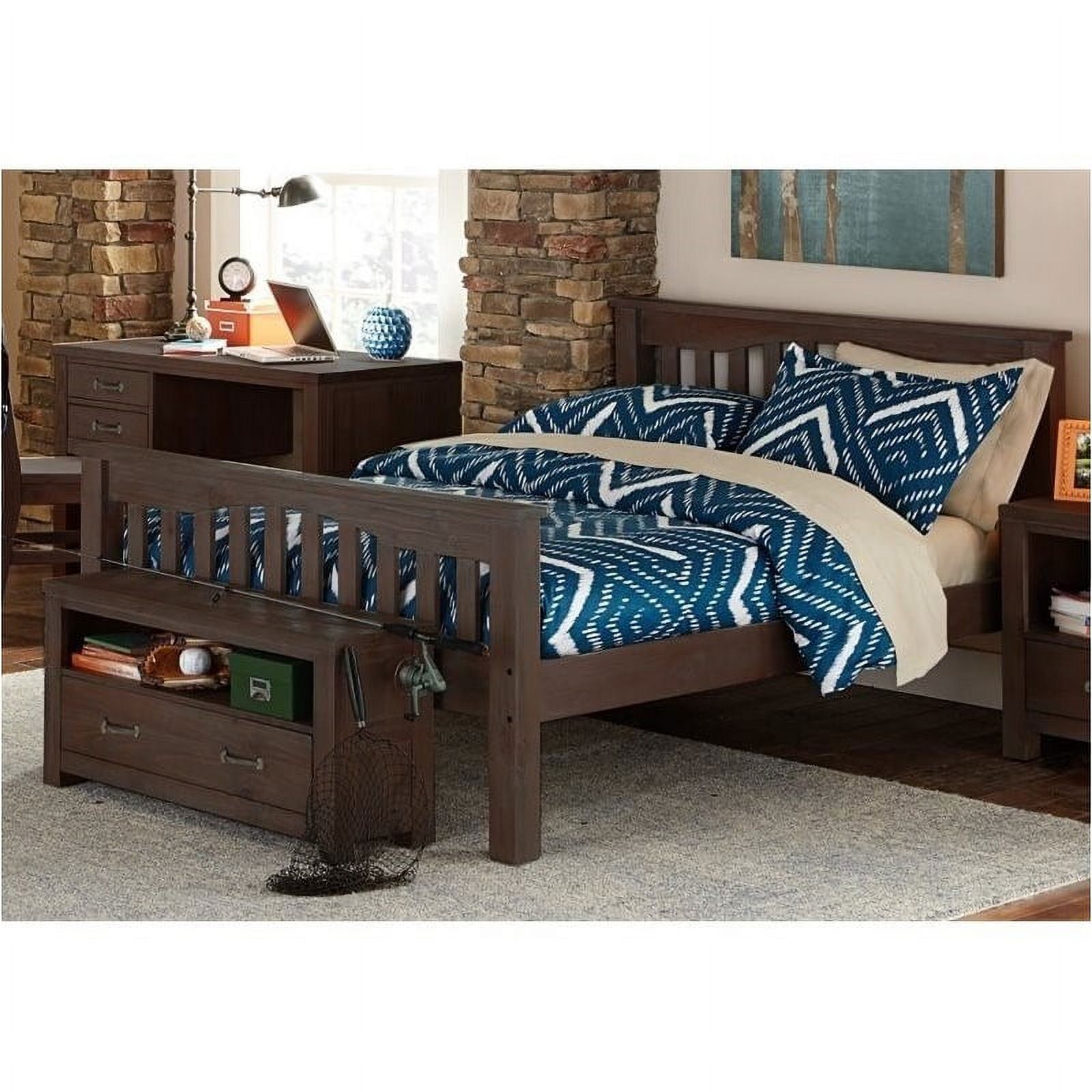 Rosebery Kids Contemporary Full Slat Bed in Espresso