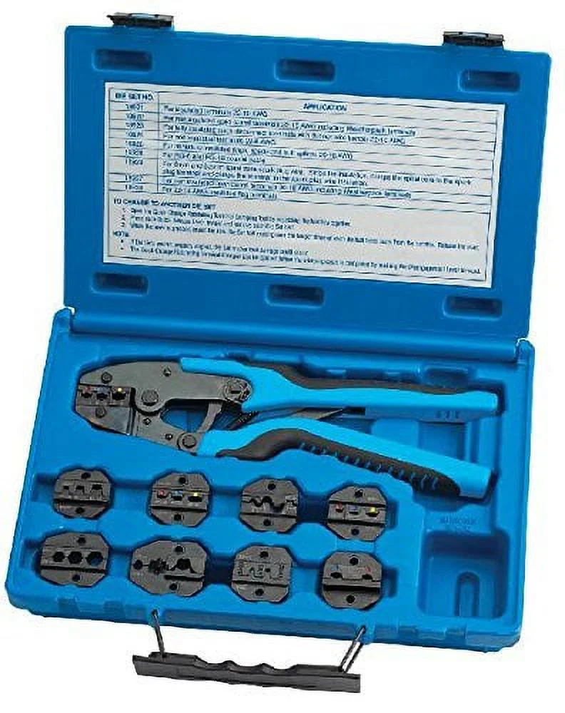 Quick Change Ratcheting Terminal Crimping Kit w/9