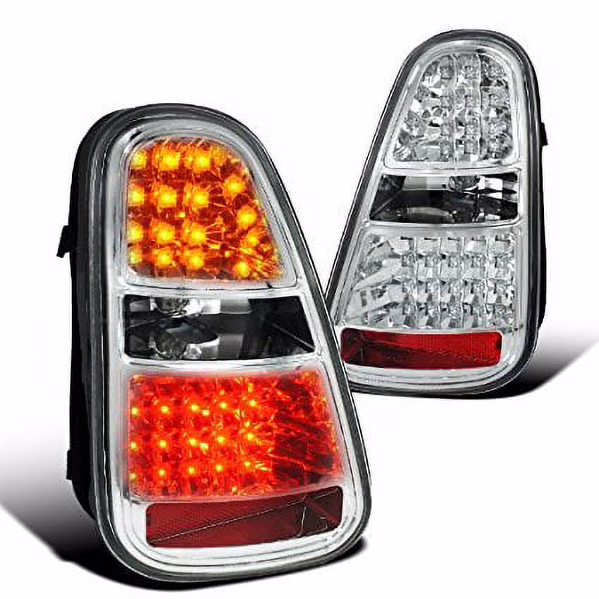 Spec-D Tuning LT-MINI06CLED-TM Mini Cooper S Chrome Led Tail Lights Brake Reverse Signal Lamp