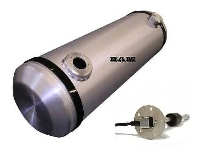 10x40 End Fill Round Spun Aluminum Gas Tank with WEMA Sending Unit - 13 Gallon - 3/8 NPT