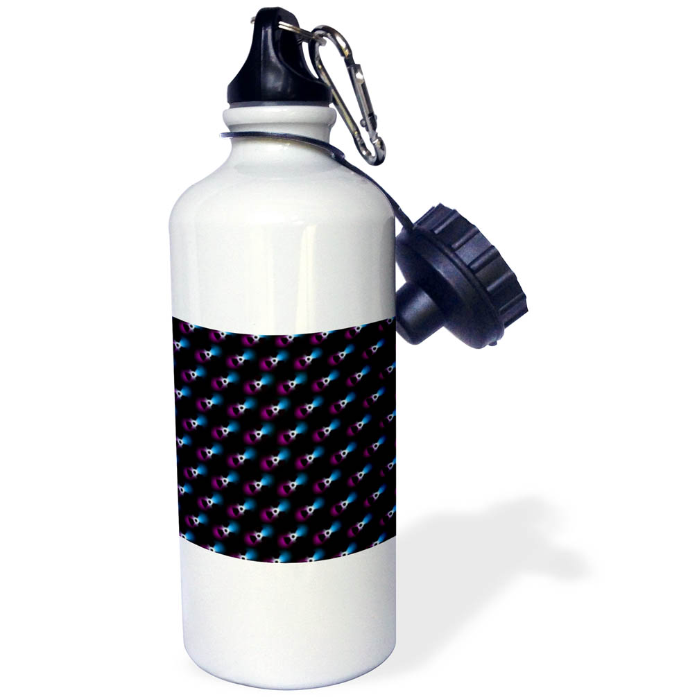 Radioactive Icons Wallpaper - repeating stylized icons of symbol for radioactivity 21 oz Sports Water Bottle wb-38566-1