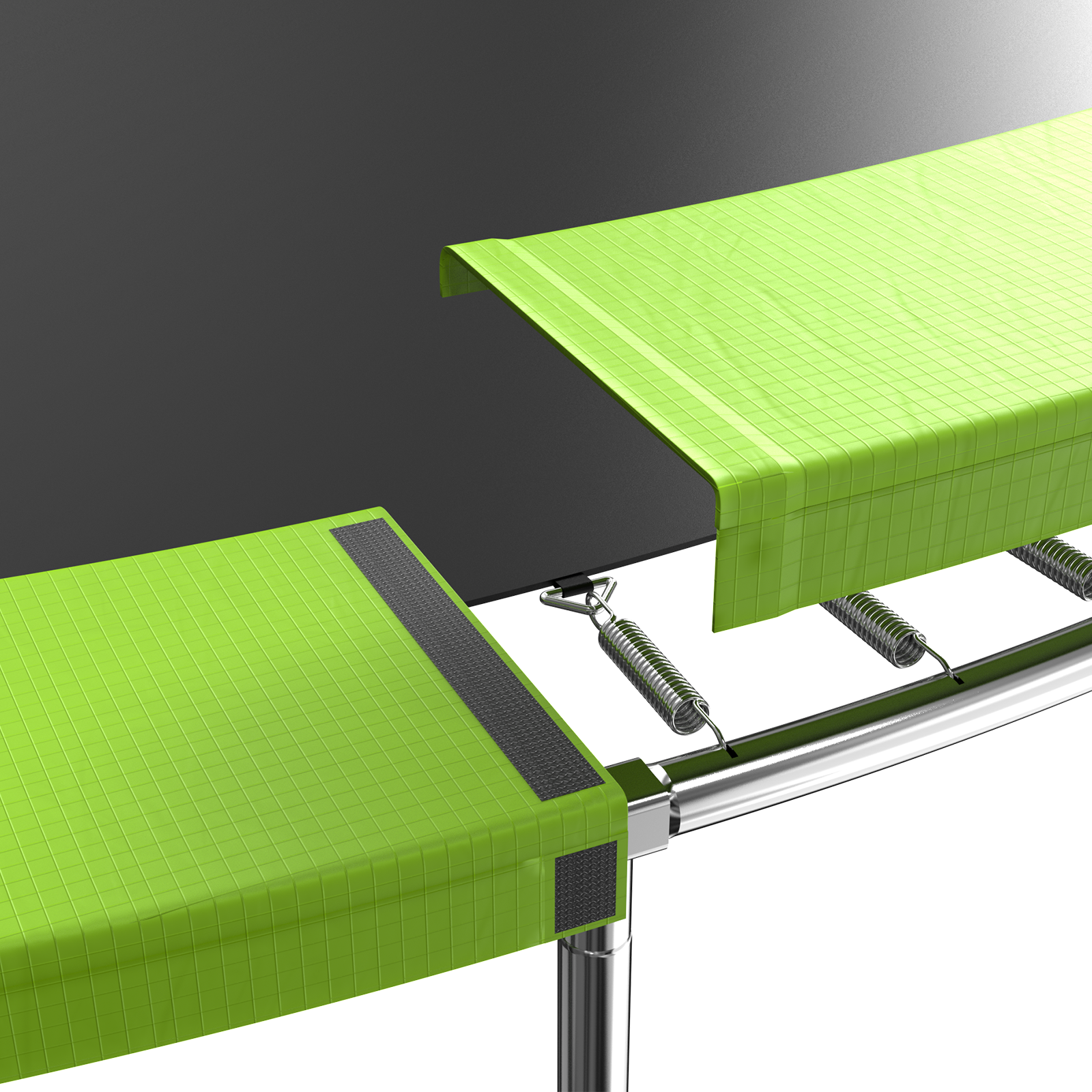 15FT Trampoline Spring Cover Replacement Pad No Holes for Poles Water-Resistant Universal Round Trampoline Pad-Green