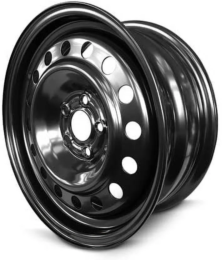 Wheel For 2006-2012 Saab 9-3 16 inch 5 Lug Black Steel Rim Fits R16 Tire