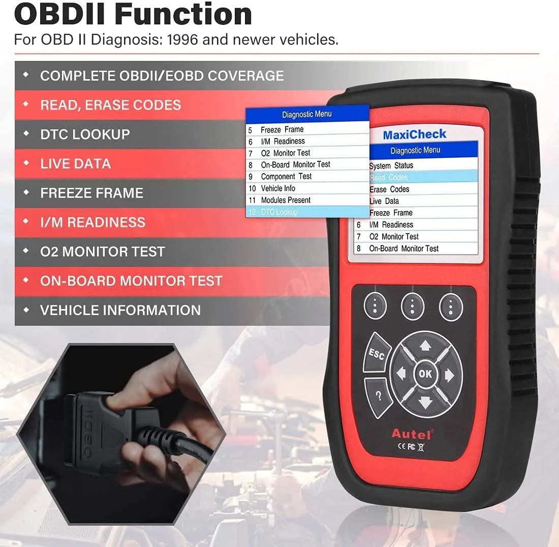 Autel Scanner Maxicheck Pro OBD2 Automotive Diagnostic Scan Tool with Airbag, EPB, SAS, BMS, Oil Reset ,ABS Brake Bleeding Services