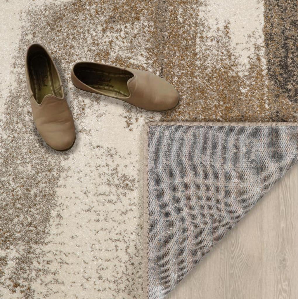 Luxe Weavers Abstract Brushstrokes Area Rug Beige 8x10, Soft Accent Carpet