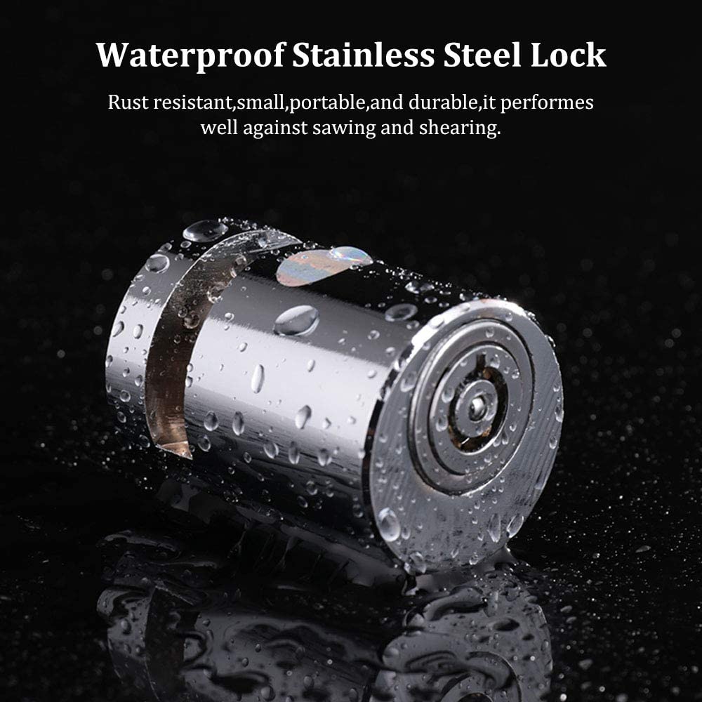 BUENNUS Portable Motorcycle Disc Lock,Anti Theft Disk Brake Lock with Reminder Cable for Motorcycle Bicycle Wheel Compatible for Harley Triumph Tiger Ducati Honda Yamaha BMW Suzuki