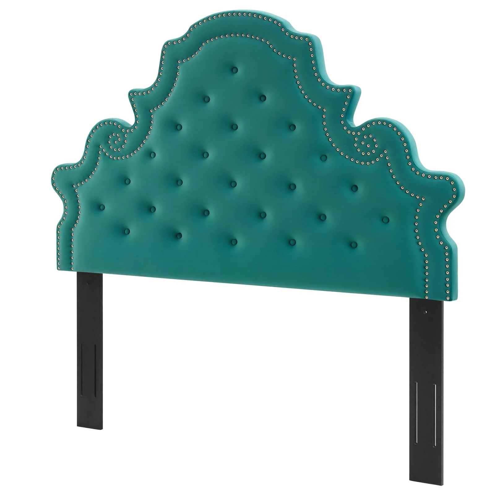 Tufted Headboard, Twin Size, Velvet, Teal Blue, Modern Contemporary Urban Design, Bedroom Master Guest Suite
