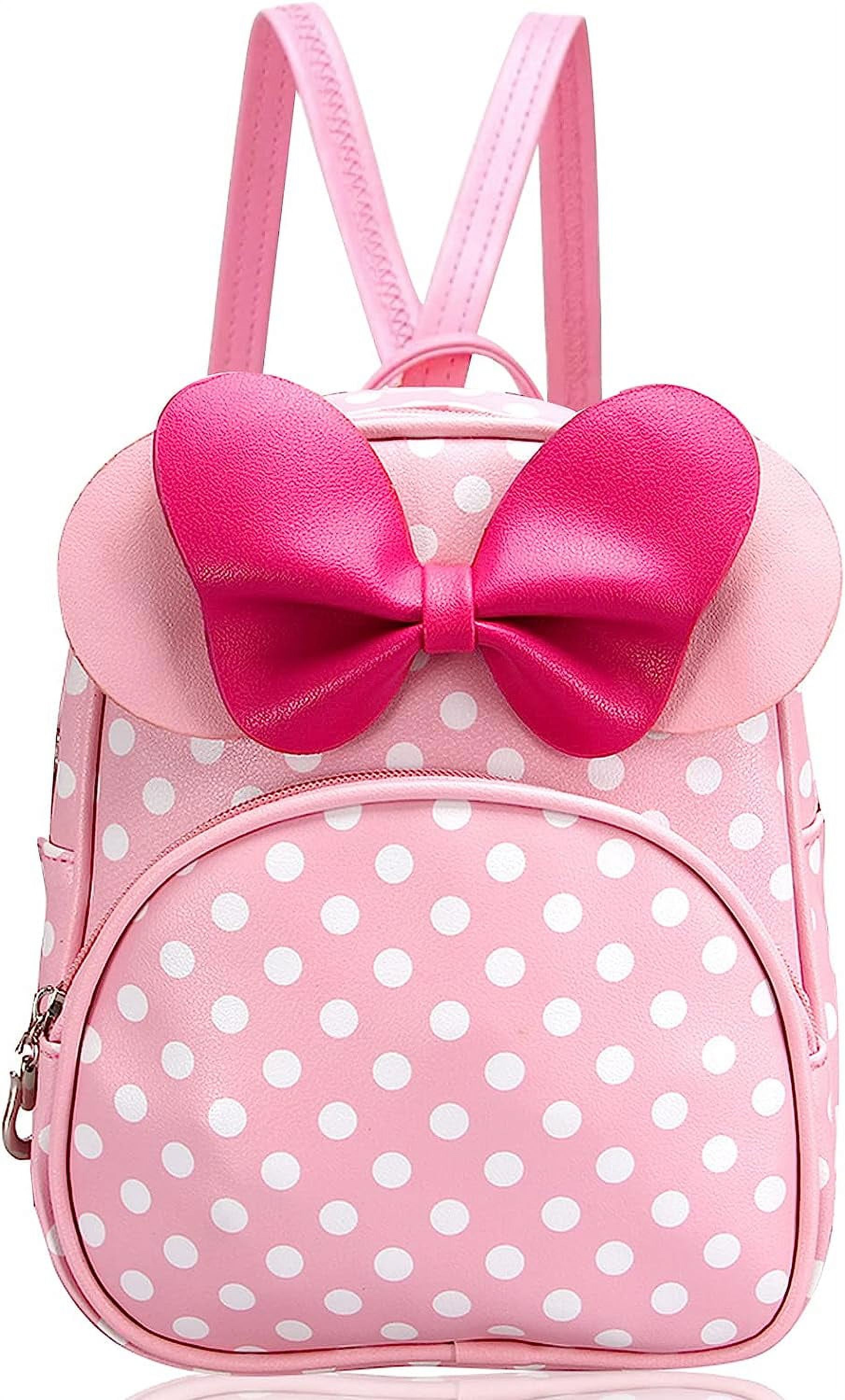 Cute Backpack Purse for 1-3 Year Girls， Mini Backpack Small Leather Backpack Travel Bag Toddler Backpack