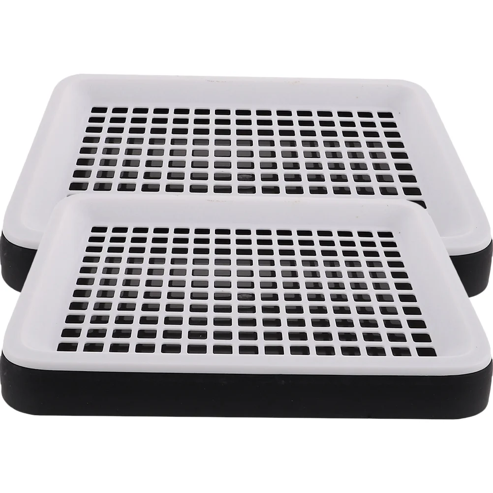 2Pcs Rabbit Litter Box Small Pet Toilet Pet Pan for Small Animal Square Bunny Litter Box