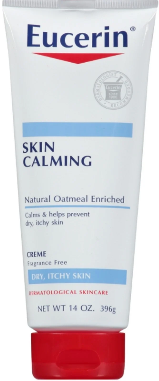 Eucerin Skin Calming Natural Oatmeal Enriched Creme 14 oz (Pack of 2)
