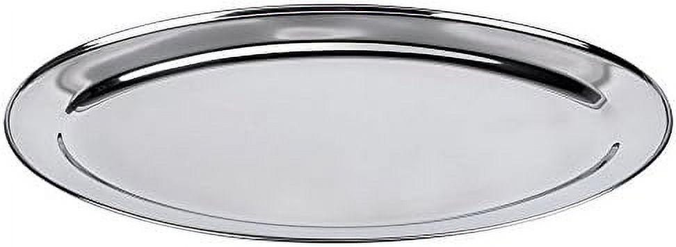 Stainless Steel Oval Platter, Large, 26 X 18-Inch Serving Platter By
