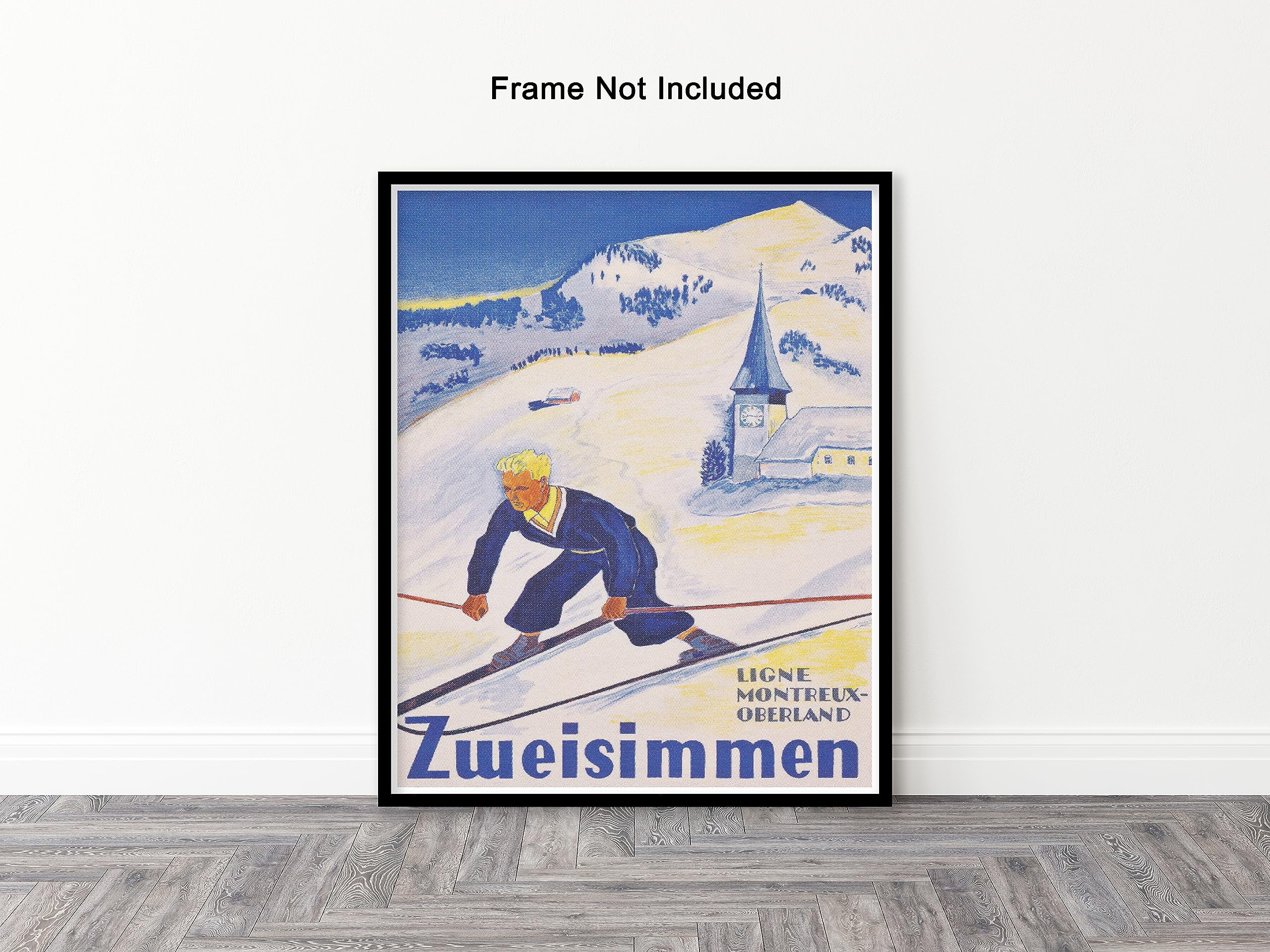 Poster Master Zermat Switzerland Ski Wall Art - Vintage Ski Poster Art - Ski Travel Poster 16x20 Unframed Wall Art Poster - Great Wall Decor Gift for Home, Office, Living Room