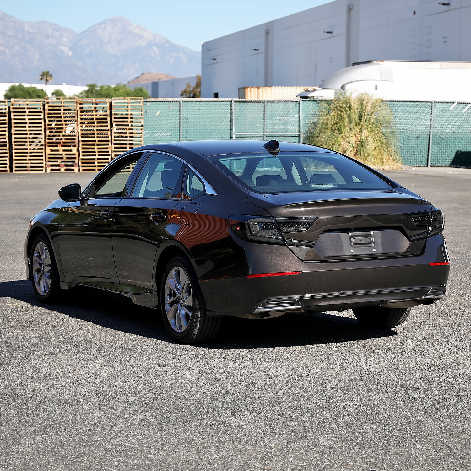 Spec-D Tuning Black Housing Smoke Lens Dynamic LED Sequential Tail Lights with White Light Bar Compatible with 2018-2022 Honda Accord 4Dr Sedan Left + Right Pair Assembly