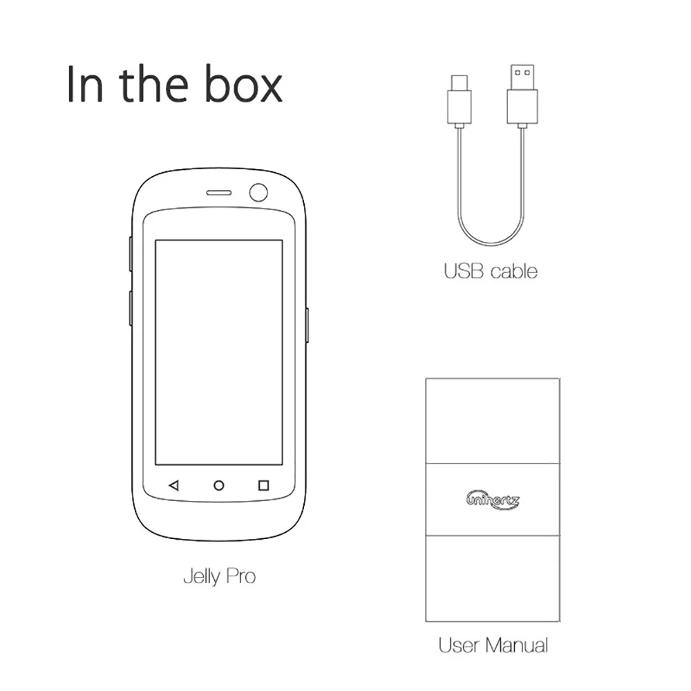 Unihertz Jelly Pro, Smallest 4G Smartphone with 2.45'' Display, Android 8.1, 3gb RAM+32gb ROM, 60.4G