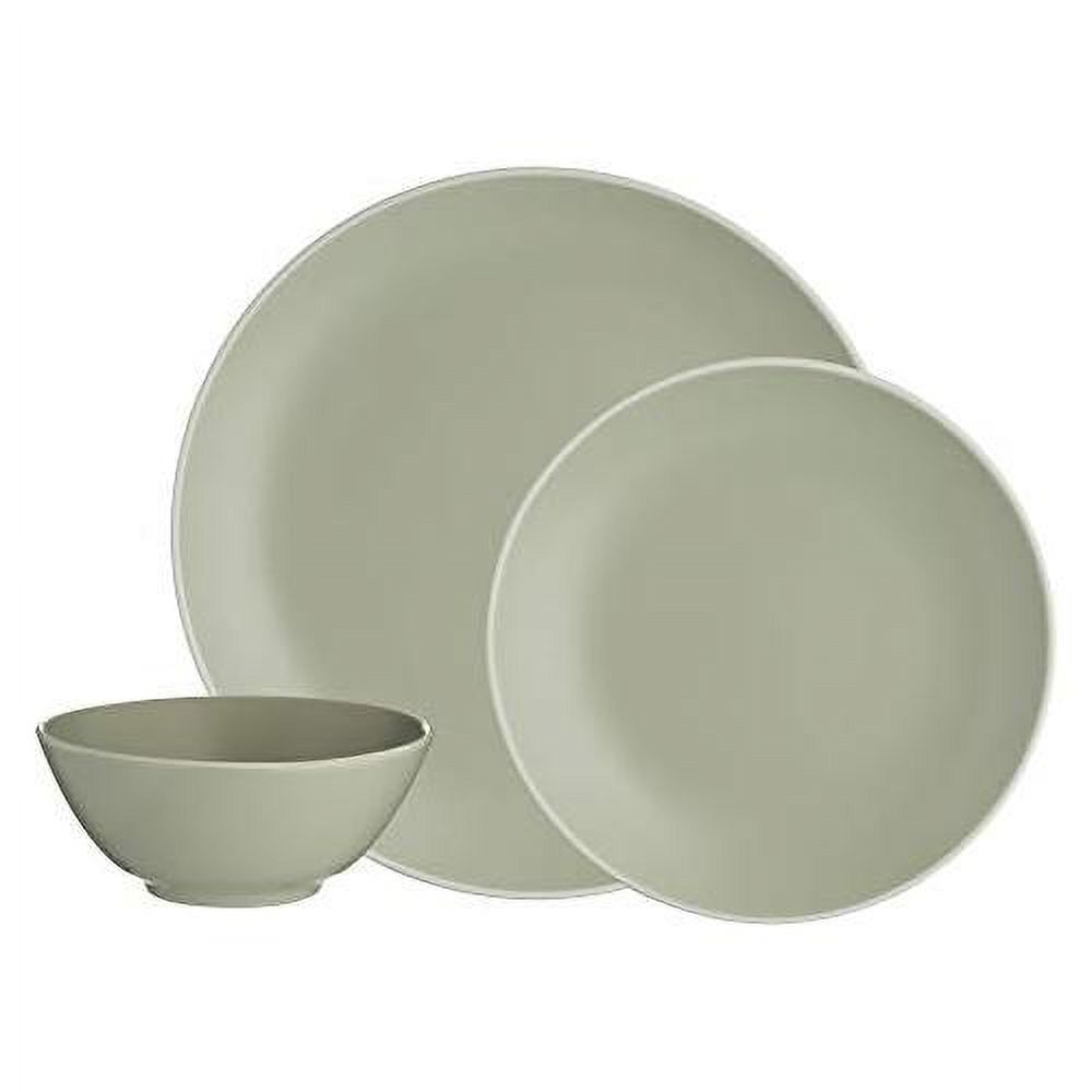 Classic Collection Green 12 Piece Dinner Set, Stoneware