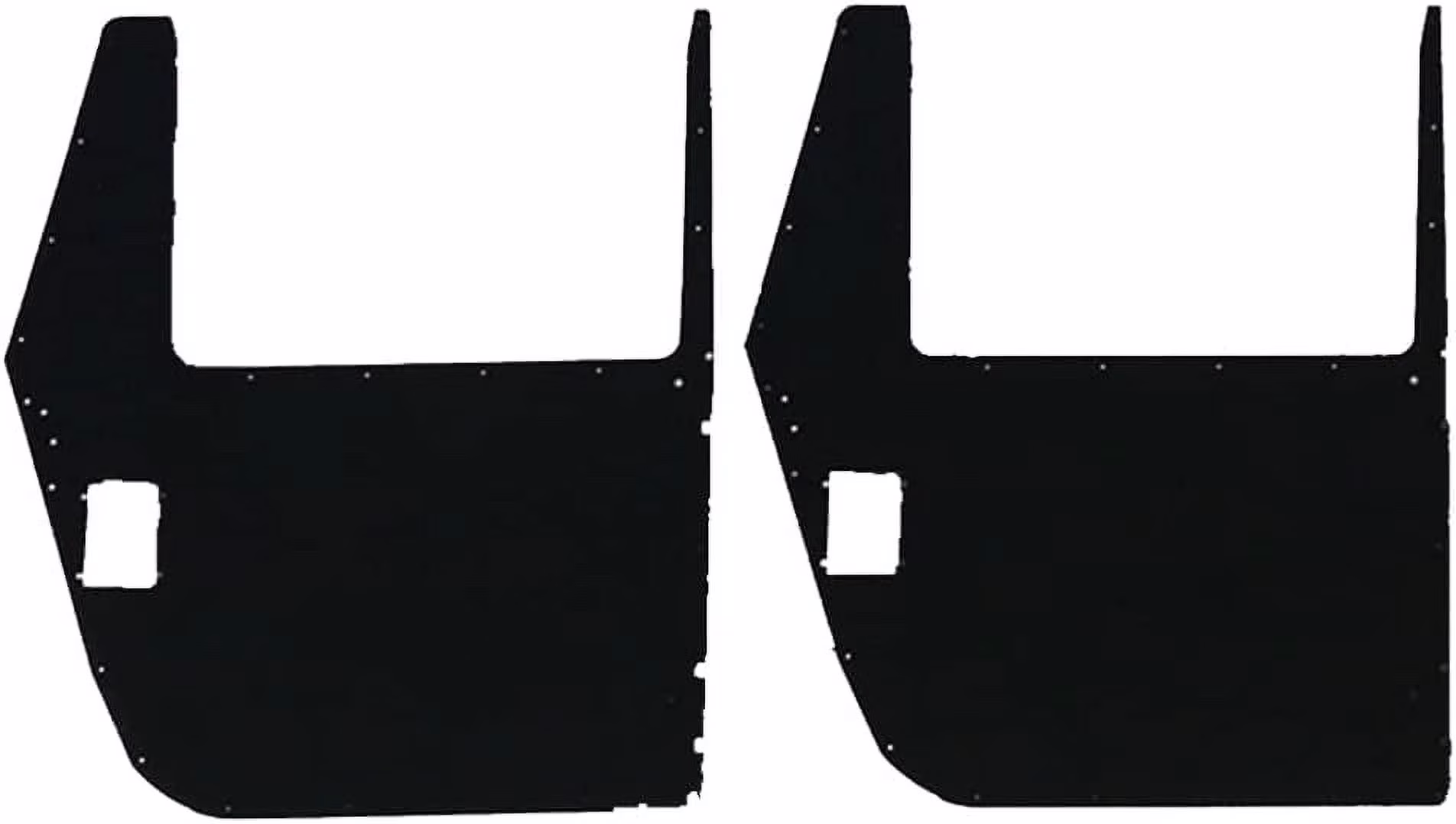 Federal Military Parts Hard X-Door Skins, Compatible with Humvee M998 HMMWV, Set of 2, Rear, BLACK