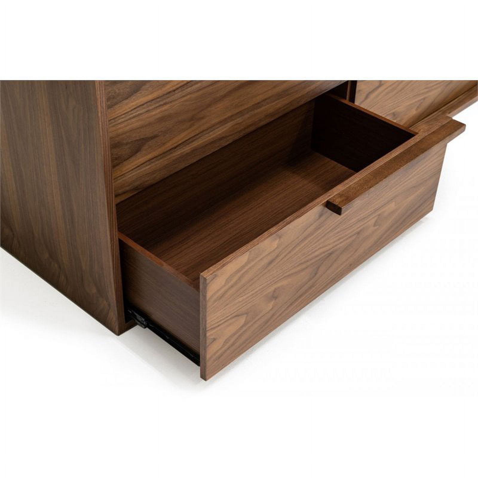 Limari Home Amberlie Modern Veneer Wood 6-Drawers Bedroom Dresser in Walnut