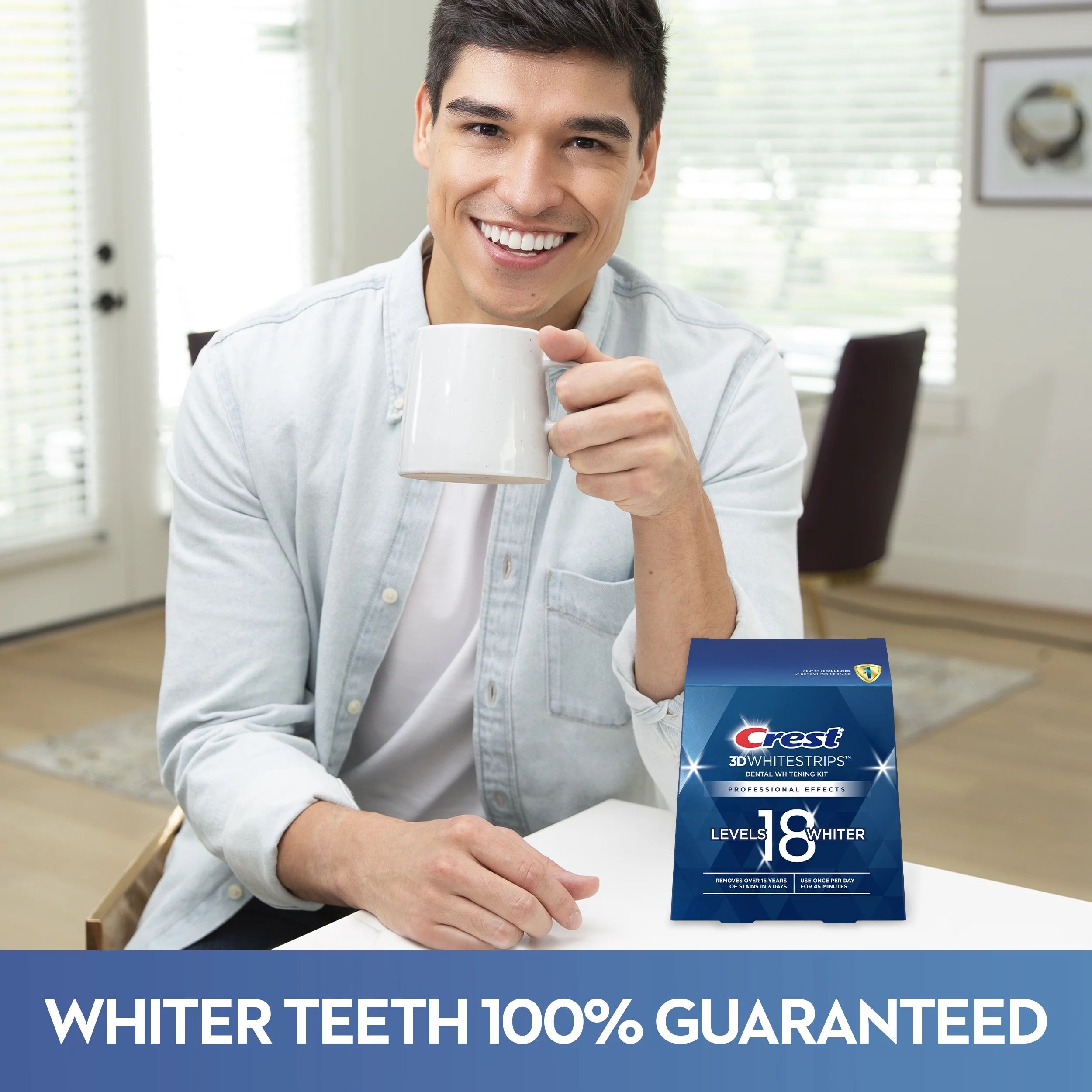 Crest 3D Whitestrips Professional Effects Teeth Whitening Strips Kit, 20 Treatments