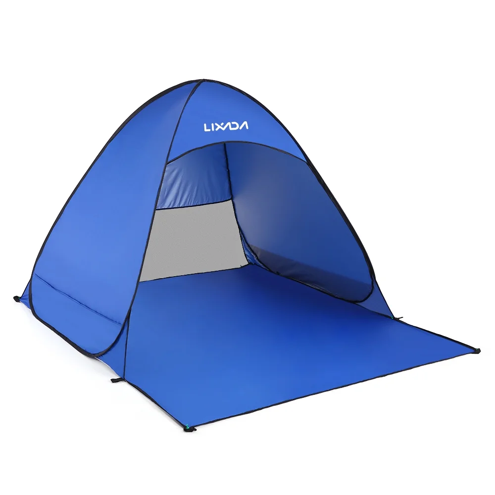 Lixada Pop Beach Tent, Lightweight UV Protection Camping Fishing Tent Cabana Sun Shelter - Automatic Setup, Portable and Spacious - Great for Beach and Camping