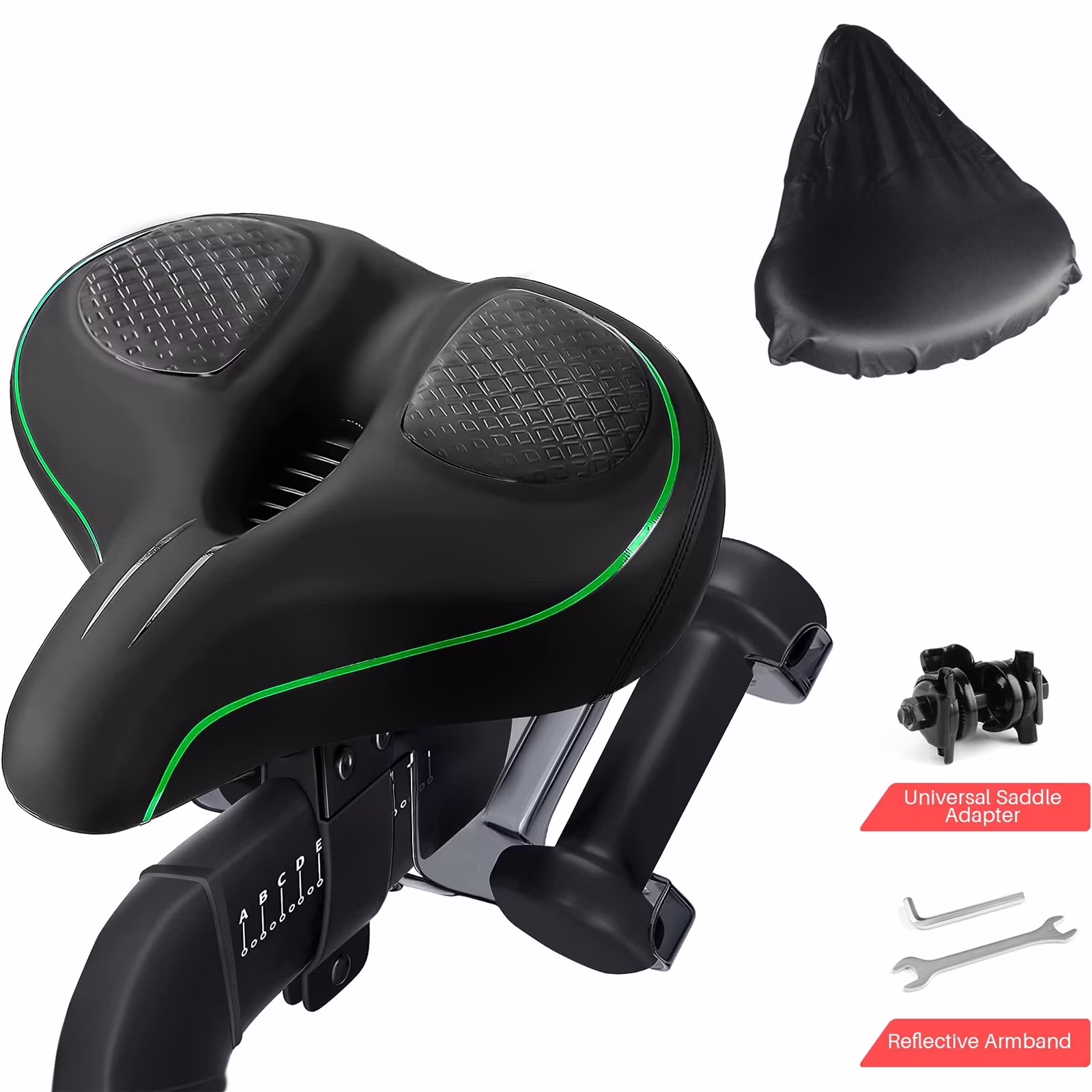 Dazzduo Bicycle saddles,Bike Seat Widen Bike seat Breathable Widen Saddle Dual Breathable Bike Seat Saddle Dual Ball Saddles HUIOP SIUKE