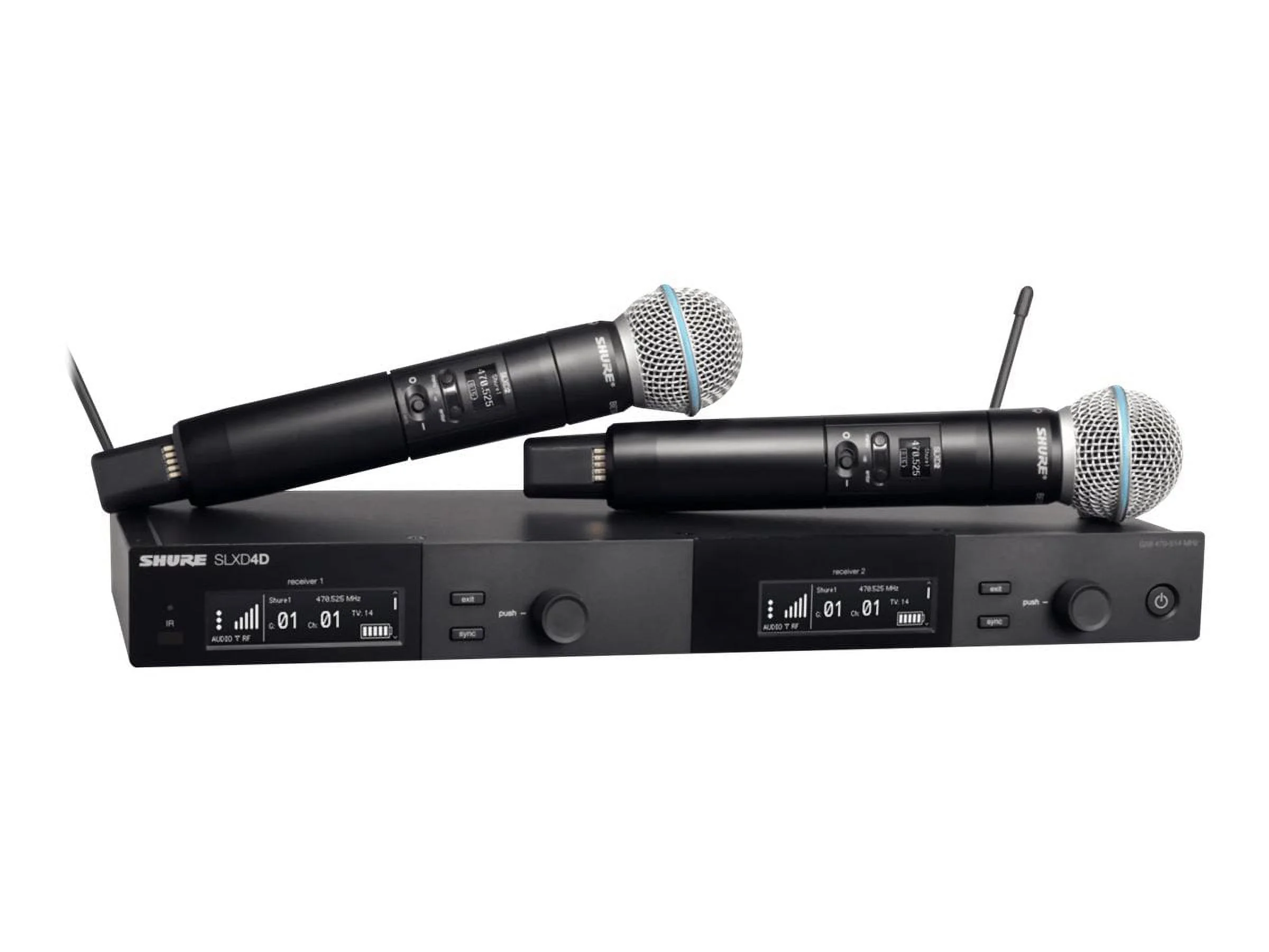 Shure Dual Wireless System with 2 SLXD2/B58 Handheld Transmitters