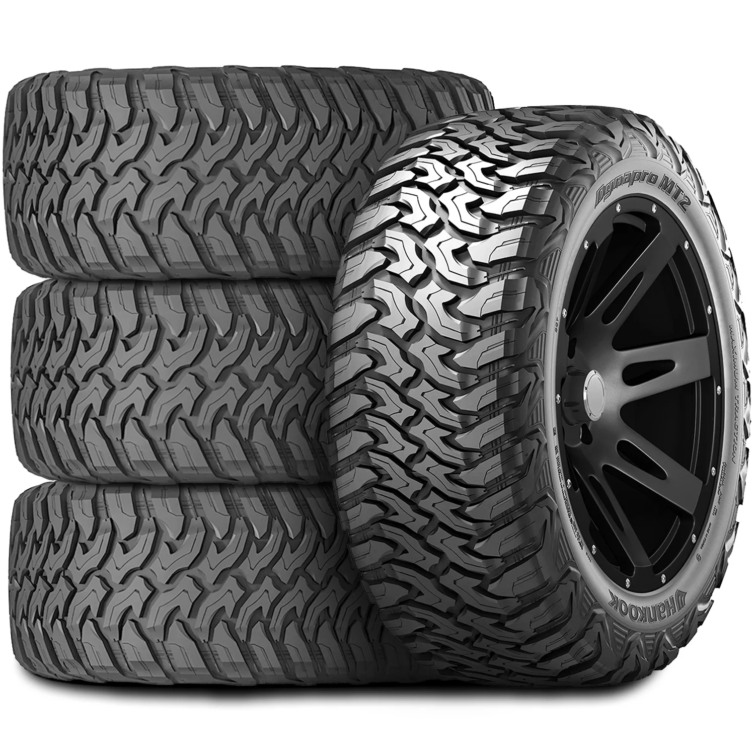 Pair of 2 (TWO) Hankook Dynapro MT2 LT 285/55R20 Load E (10 Ply) M/T Mud Tires