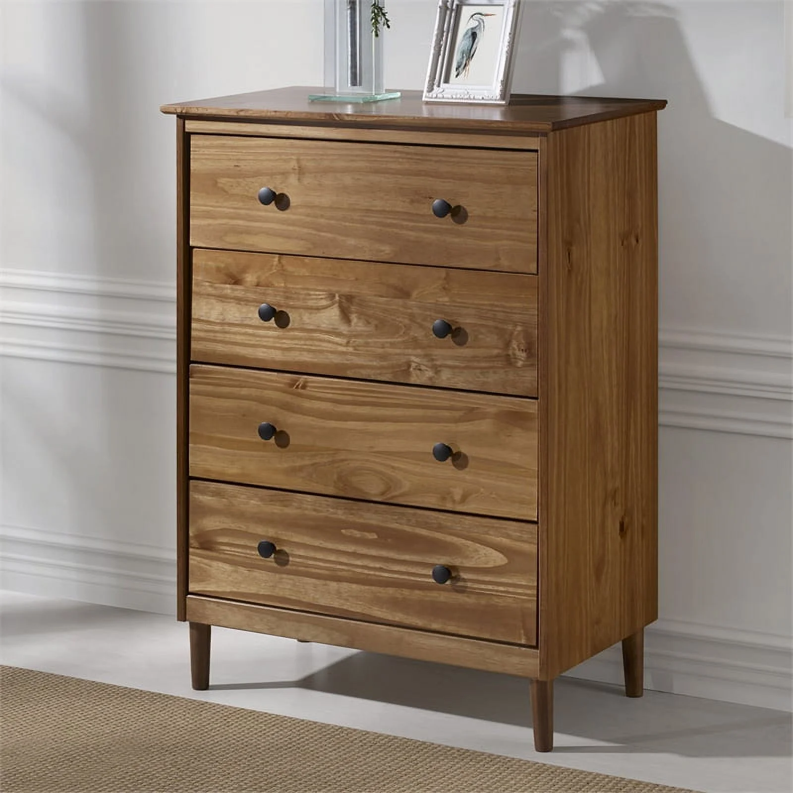 Pemberly Row 4 Drawer Dresser in Caramel