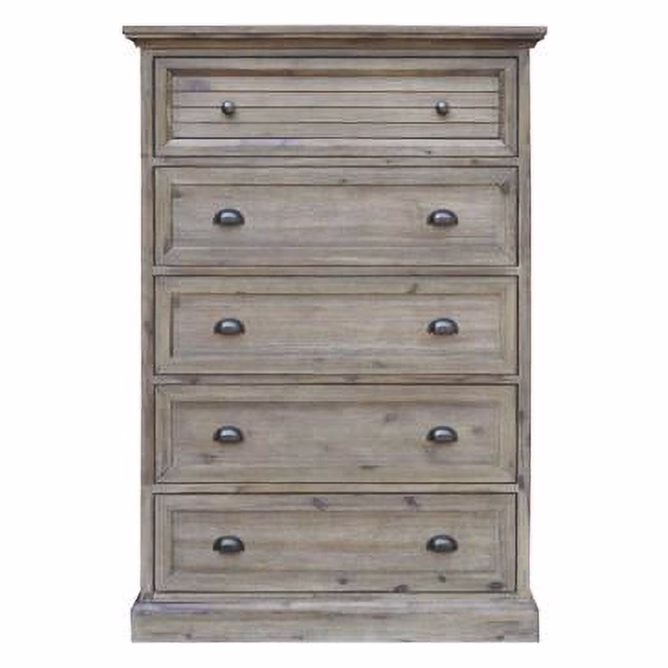 Solstice Grey 5 Drawer Bedroom Chest - Grey