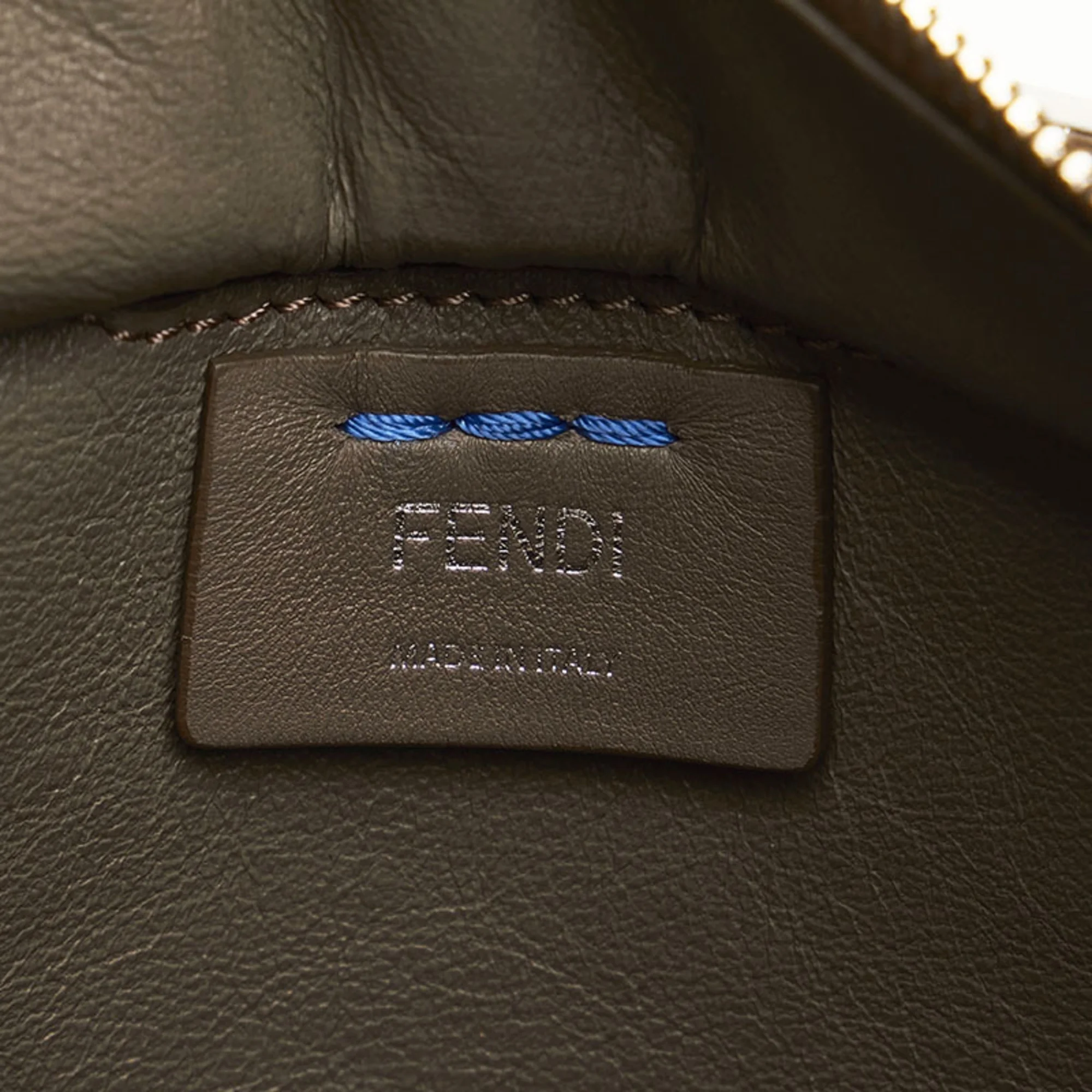 Pre-Owned Fendi Troisour handbag shoulder bag 8BH279 blue leather ladies FENDI (Fair)