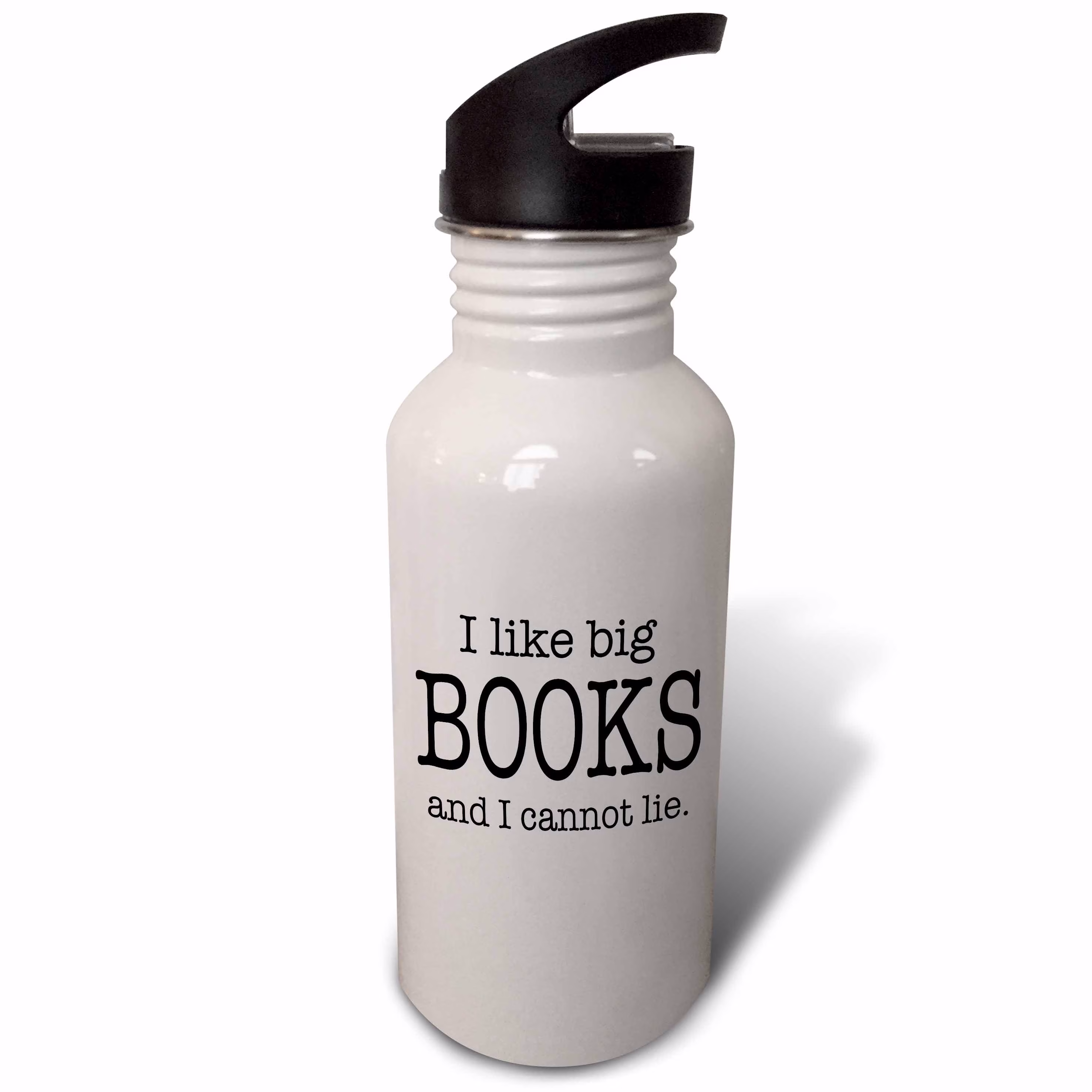 3dRose I like big books and I cannot lie, Sports Water Bottle, 21oz