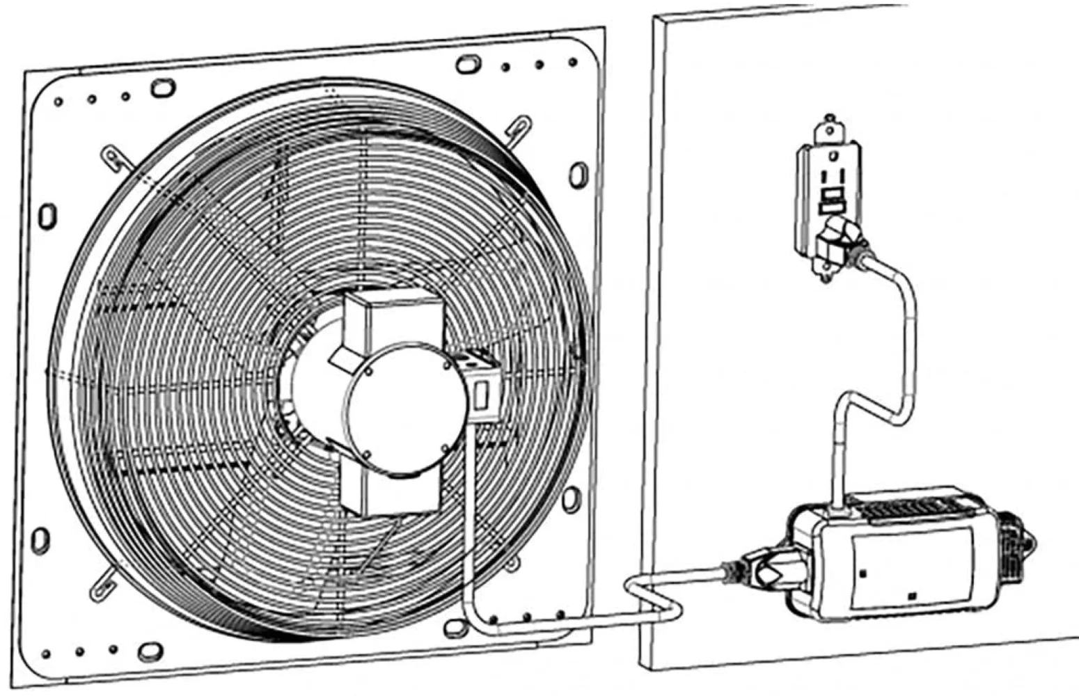 iLiving Exhaust Fan Smart Remote Control Kit with Programmable Thermostat Humidistat Solid State Speed controller Timer Long Range Large LCD