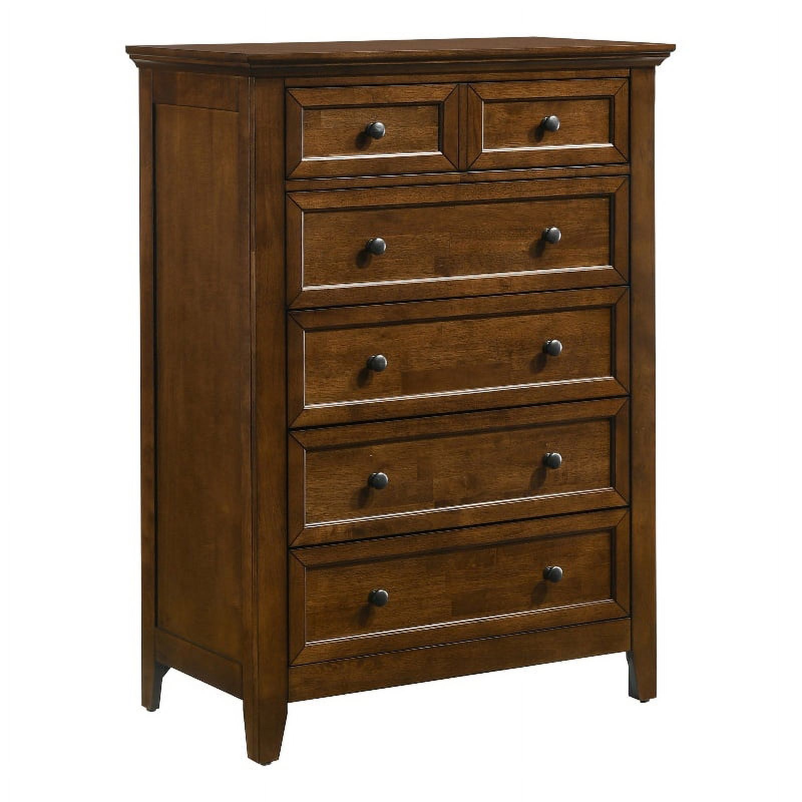 Intercon Furniture San Mateo Youth 5-Drawer Transitional Wood Chest in Brown