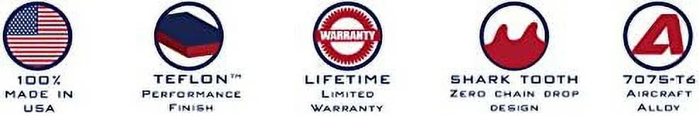 74Mm BCD 5-Bolt Sharktooth Pro Mountain Chainring  In