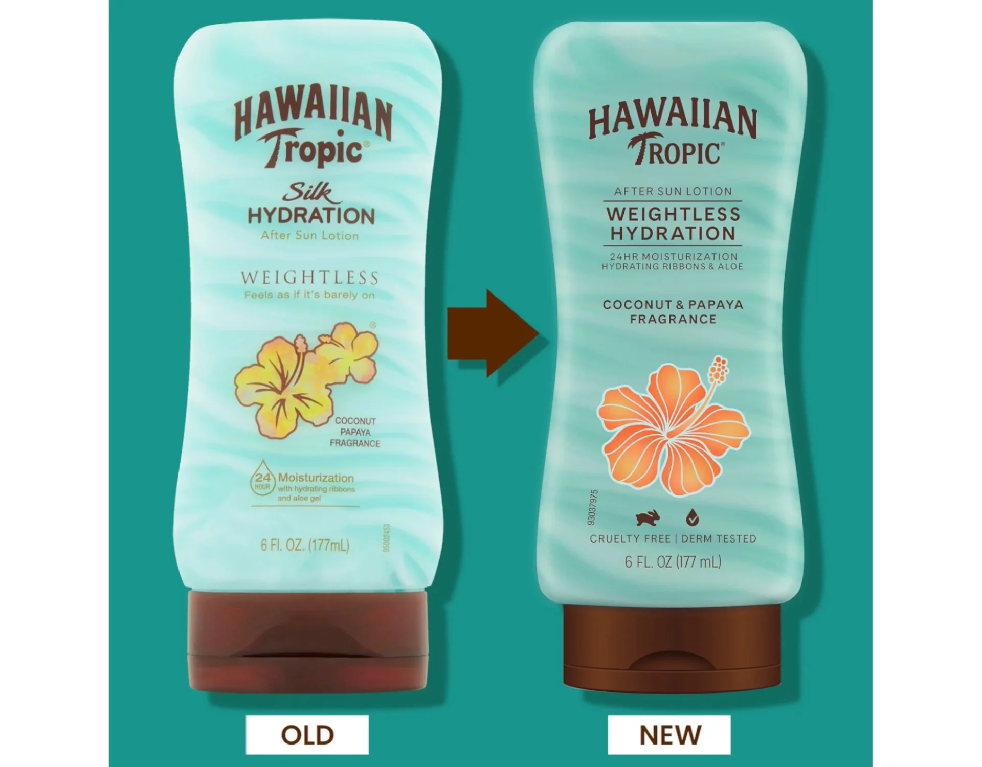 4 Pack Hawaiian Tropic Weightless Hydration After Sun Lotion, 6 Ounce