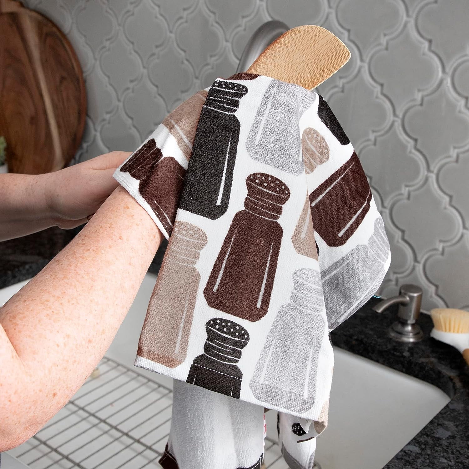 T-fal Textiles Kitchen Towel, 2 Pack, Salt & Pepper