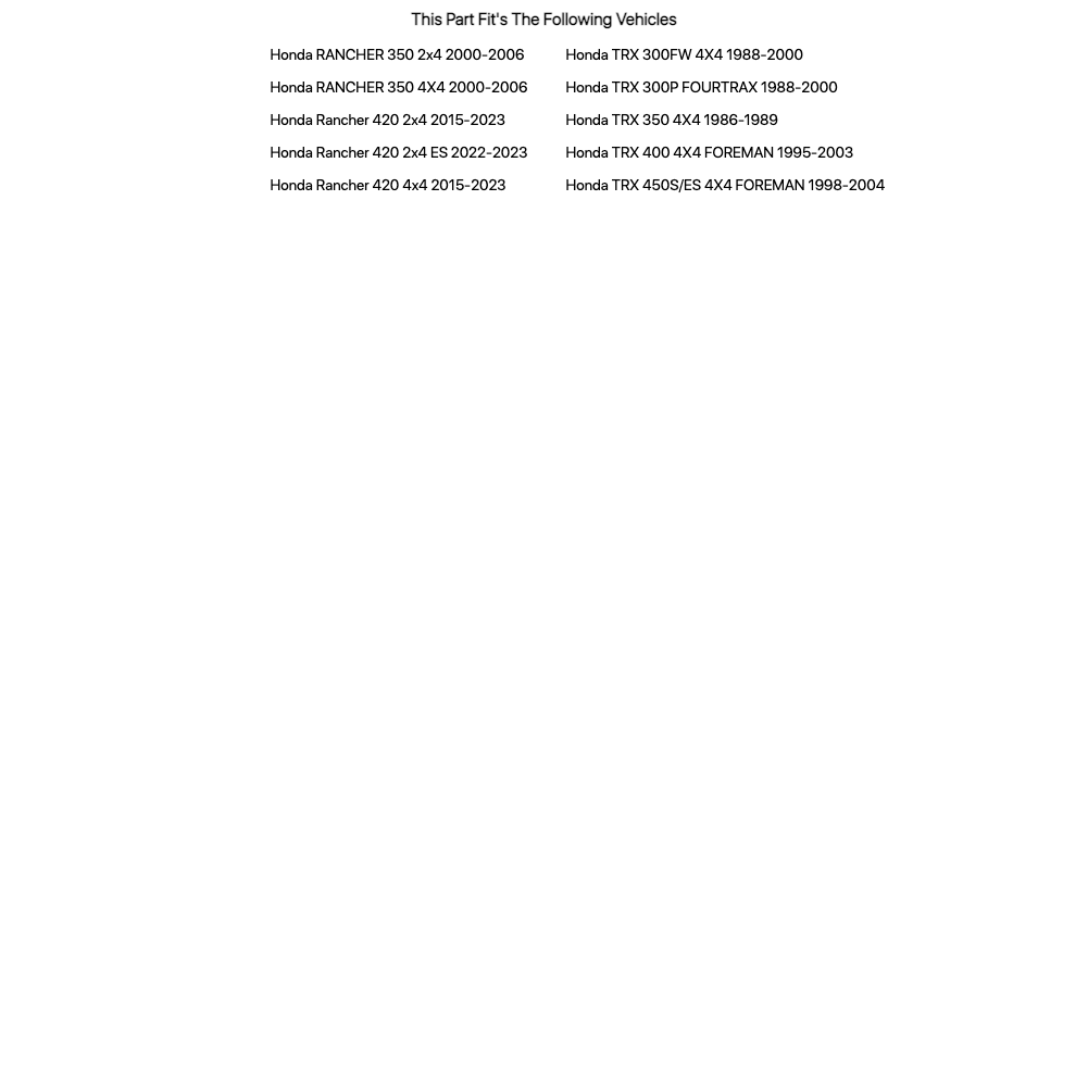 Tusk 4-Stroke Oil Change Kit for Bel-Ray Thumper Synthetic Blend 10W-40 For HONDA TRX 300P FOURTRAX 1988-2000