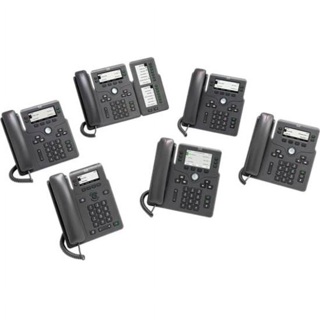 Cisco 6871 IP Phone, Corded, Corded/Cordless, Wi-Fi, Wall Mountable, Charcoal