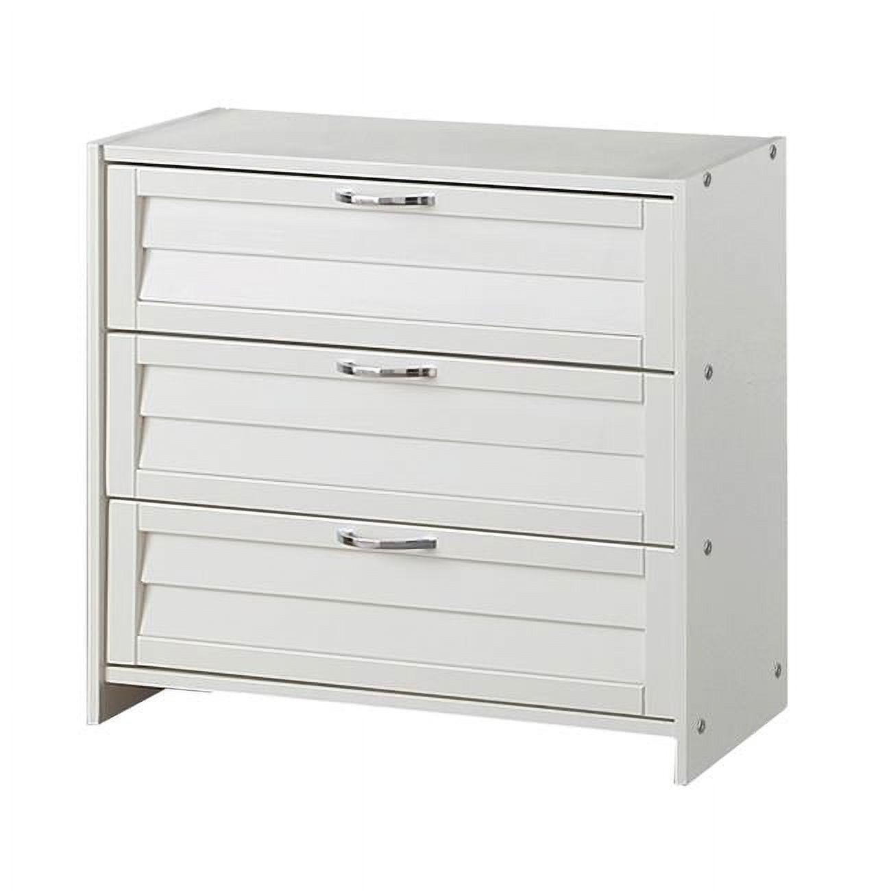 Donco Kids PD-795BW Louver 3 Drawer Chest  - White